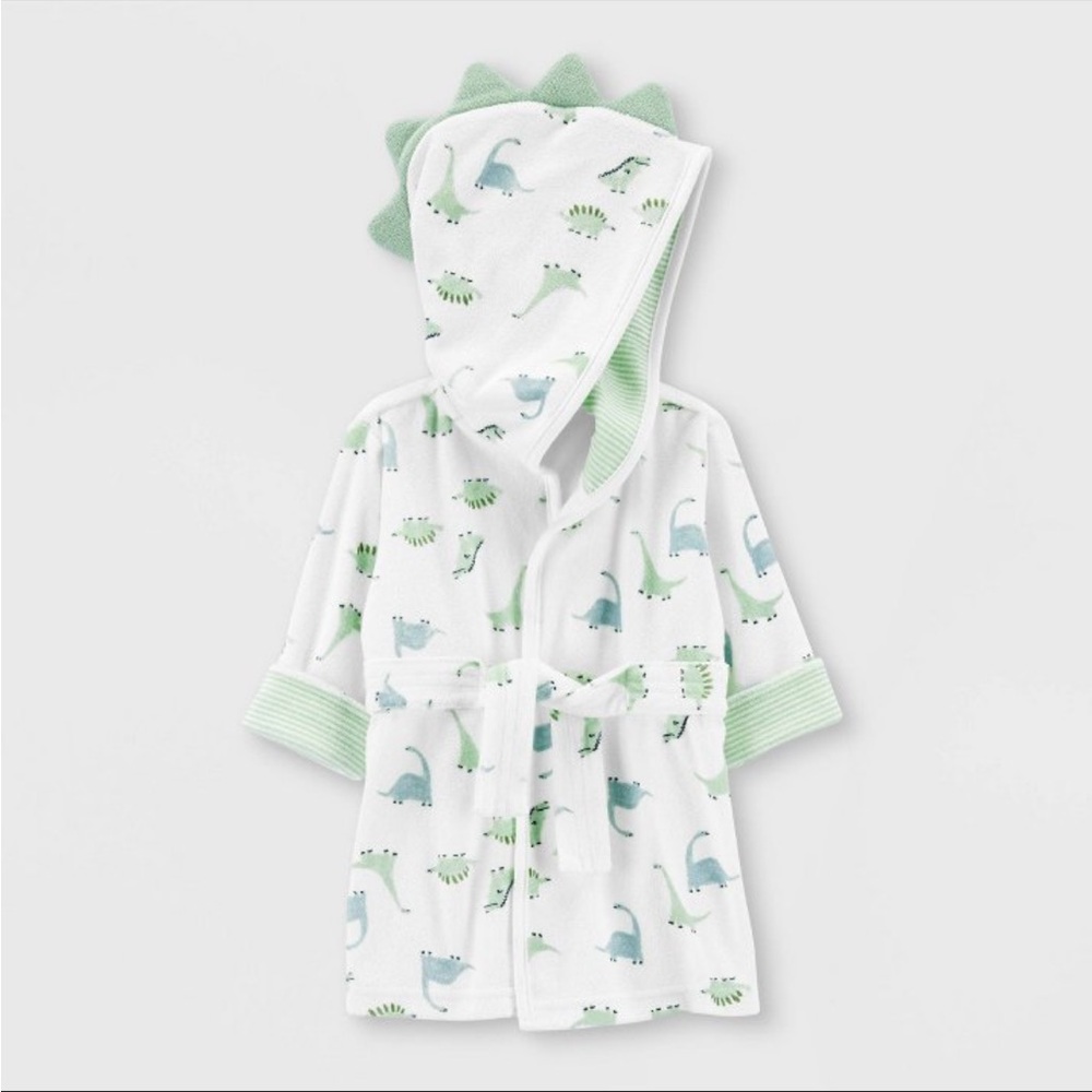 Carters 0-9 mo dinosaur hooded towel NWOT